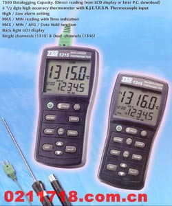 台湾泰仕TES-1316温度记录表